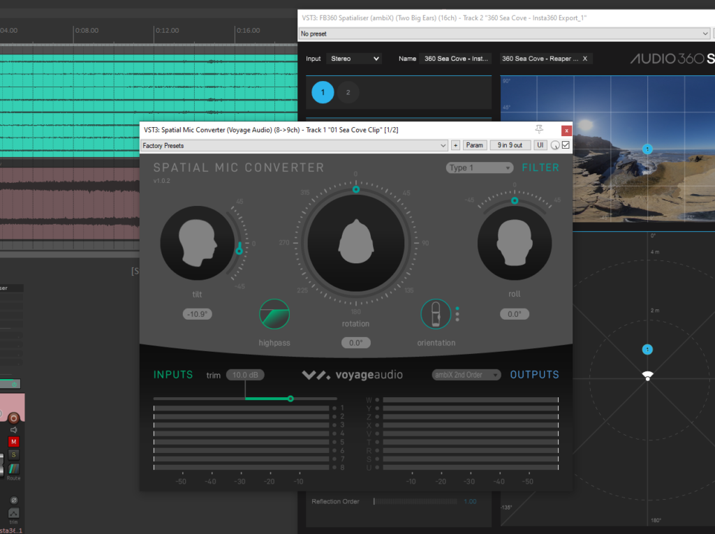 Spatial Mic Converter Settings 360 Video Tutorial