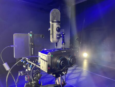 Thanks to AWOL Dance Studio, Zero Point Reality (Lucas), Super Great Video (Sam), and Dovetail Filmworks for this photo from a VR 180 shoot incorporating Spatial Mic.